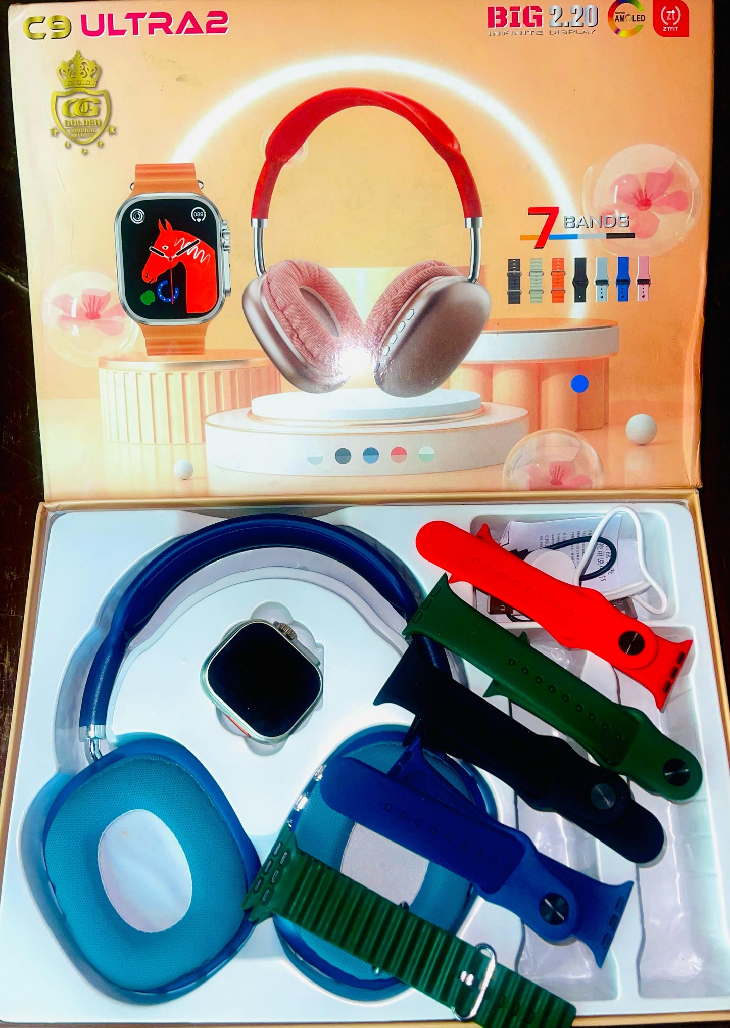 C9 Ultra 2 Smart Watch + TWS Headphones | Bluetooth Calling & Fitness Tracker Watch