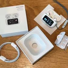 A9 Pro Touch Screen AirPods Pro with Active Noise Cancellation (ANC) & LCD Display | Bluetooth 5.0 Wireless Earbuds